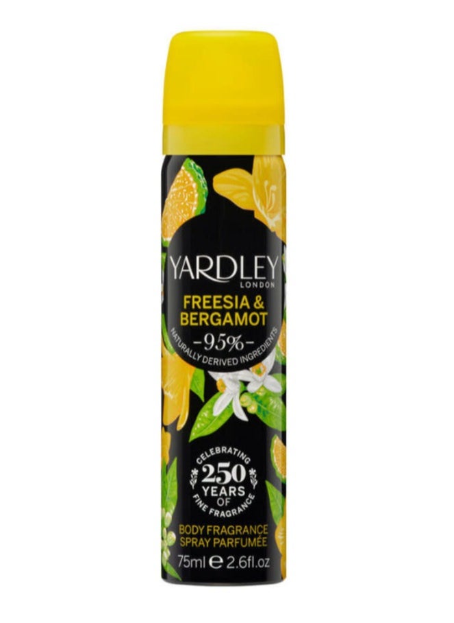 Yardley Freesia & Bergamot Perfumed Deodorant 75ml Spray  - Image 1