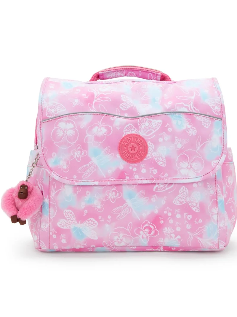 كيبلينغ حقيبة مدرسية صغيرة بحزام قابل للتعديل للبنات - جاردن كلاودز كودي إس