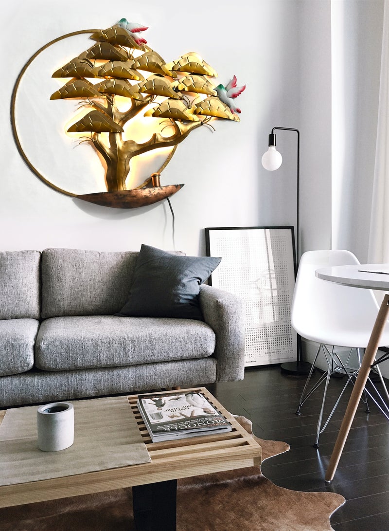Ghori home Golden Iron Tree Art Wall Decor - Image 2