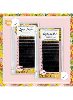 Lyon lash Eyelash Tray (0.15 Mixed Tray C Curl D Curl) Eyelash Extension Practice Kit Supplies For Beginner  - Image 3