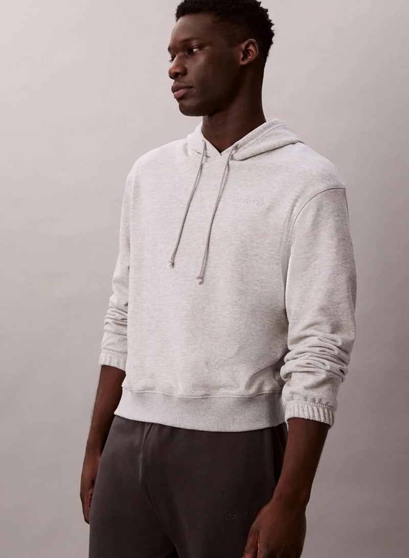 CALVIN KLEIN Cotton Terry Blend Lounge Hoodie - Image 4