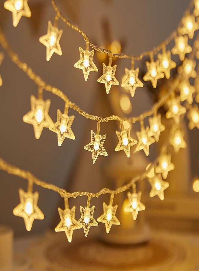 One94Store Mini Star Fairy String Lights - 14 LED, 3 Meter, Warm White Decorative LED Lights for Bedroom, Home, Garden, Diwali, Christmas, Wedding & Party Decoration (Pack of 1) - Image 1