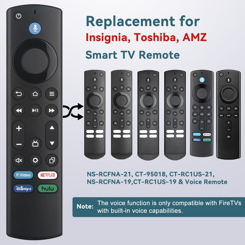 OROSAUR Replacement Voice Remote Control for All FireSeries TV, Fit for Insignia/Toshiba/Pioneer Smart TV, TV Cube/FireStick, Not for Roku - Image 4