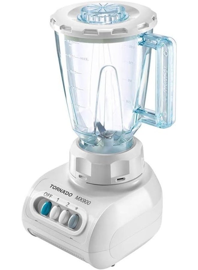 Tornado Electric Blender 1.5 Liters, 250 Watts, with 2 Mills, White - MX900/2 - Image 2