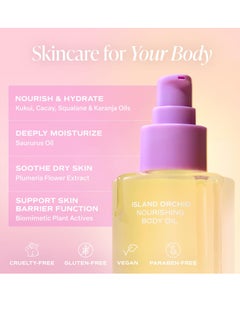 Saltair Saltair Body Oil. Luxurious Island Orchid After Shower and Bath Oil Moisturizer for Women. Botanical, Non-Greasy, and Well-Absorbing Lotion for Hydrating Dry Skin. 4oz Pump Bottle  - Image 2