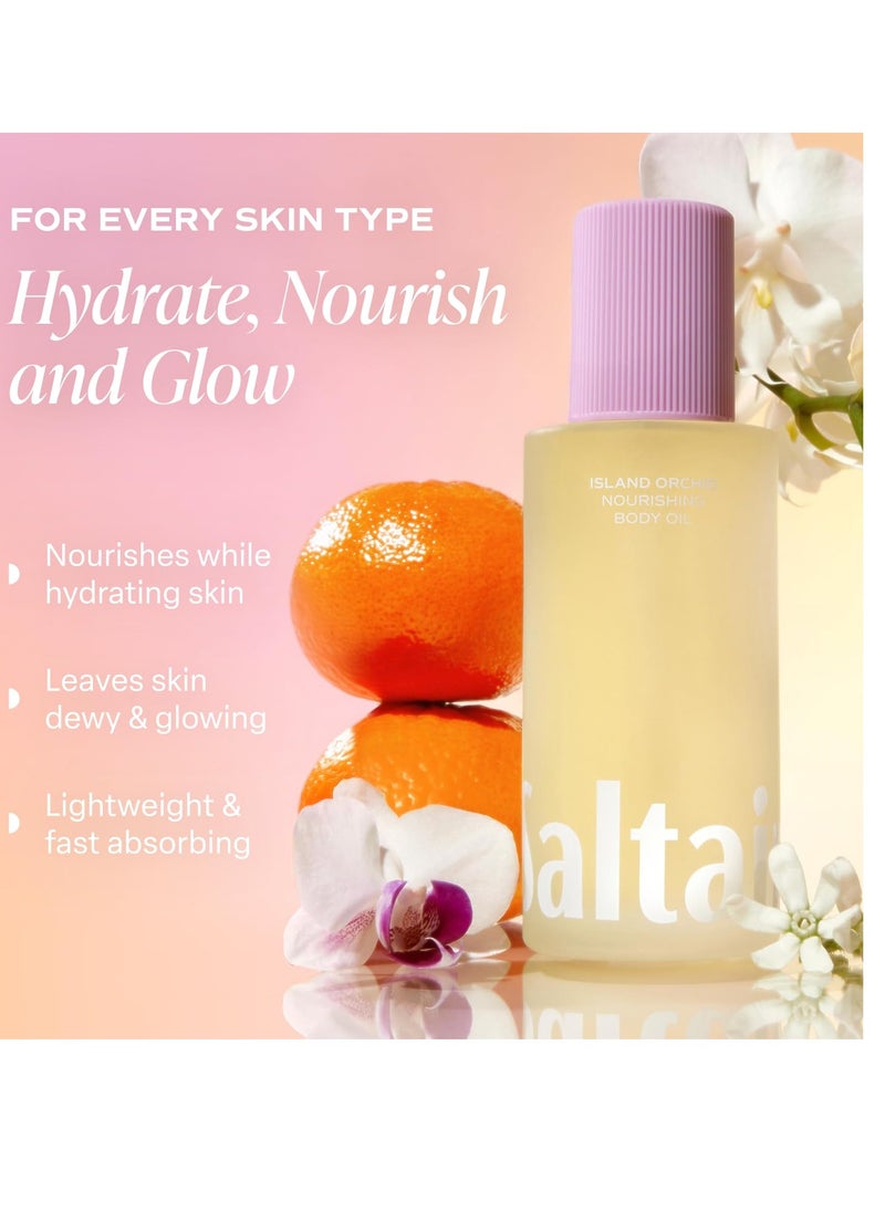 Saltair Saltair Body Oil. Luxurious Island Orchid After Shower and Bath Oil Moisturizer for Women. Botanical, Non-Greasy, and Well-Absorbing Lotion for Hydrating Dry Skin. 4oz Pump Bottle  - Image 3