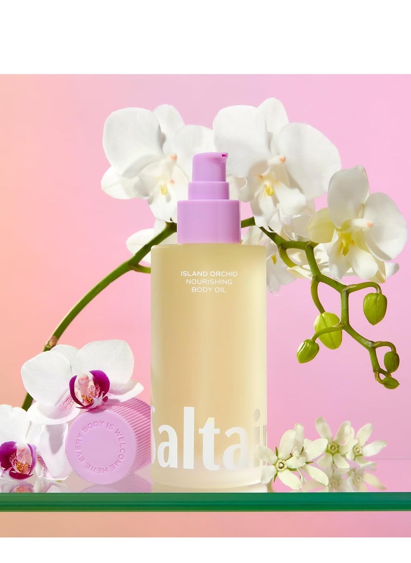 Saltair Saltair Body Oil. Luxurious Island Orchid After Shower and Bath Oil Moisturizer for Women. Botanical, Non-Greasy, and Well-Absorbing Lotion for Hydrating Dry Skin. 4oz Pump Bottle  - Image 4