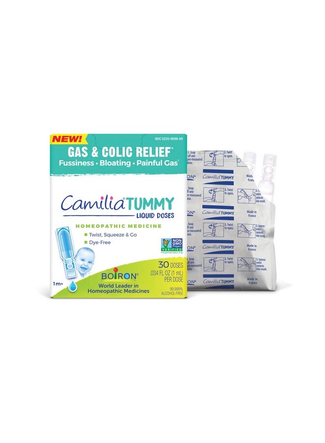 Boiron Camilia Tummy for Colic, Painful Gas, Bloating, & Fussiness- Sterile and Non-Drowsy Liquid Doses - 30 Count - Image 1