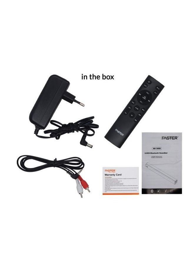 Faster - FASTER XB3000 2.0CH Bluetooth SoundBar 30w with Optical Connectivity - Image 1