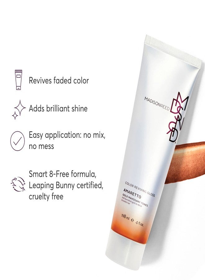 Madison Reed Color Reviving Gloss, Amaretto - Bronze, Semi-Permanent Hair Dye, Enhances Hair Color & Corrects Tone, Adds Brilliant Shine, Keratin & Argan Oil, 4 Fl Oz (118 mL) - Image 4