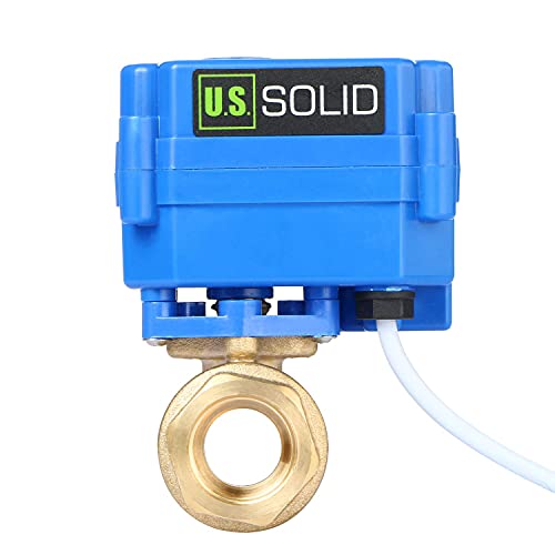 U.S. Solid 1/2" Motorized Ball Valve - Brass Ball Valve with Full Port, 9-24V DC, 2 Wire Reverse Polarity, Normally Closed - Image 3