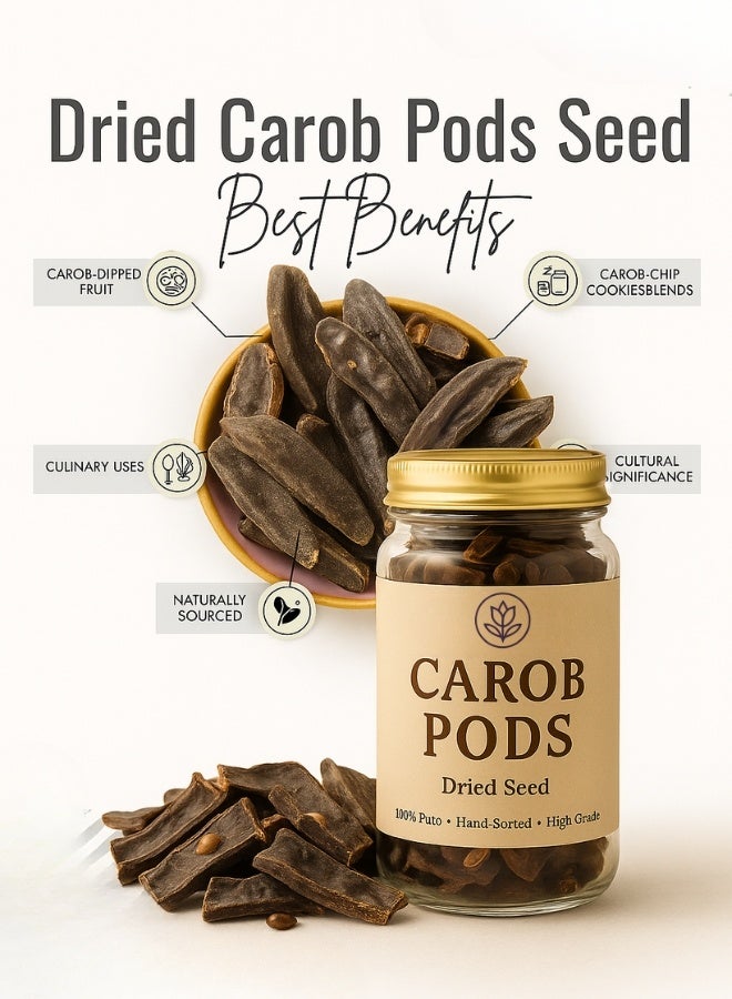 زهر قرون خروب الزهر - بذور مجففة فاخرة | نقية ١٠٠٪، مصنّعة يدويًا، ومُستخرجة من مصادر طبيعية | بديل الكاكاو - Image 4