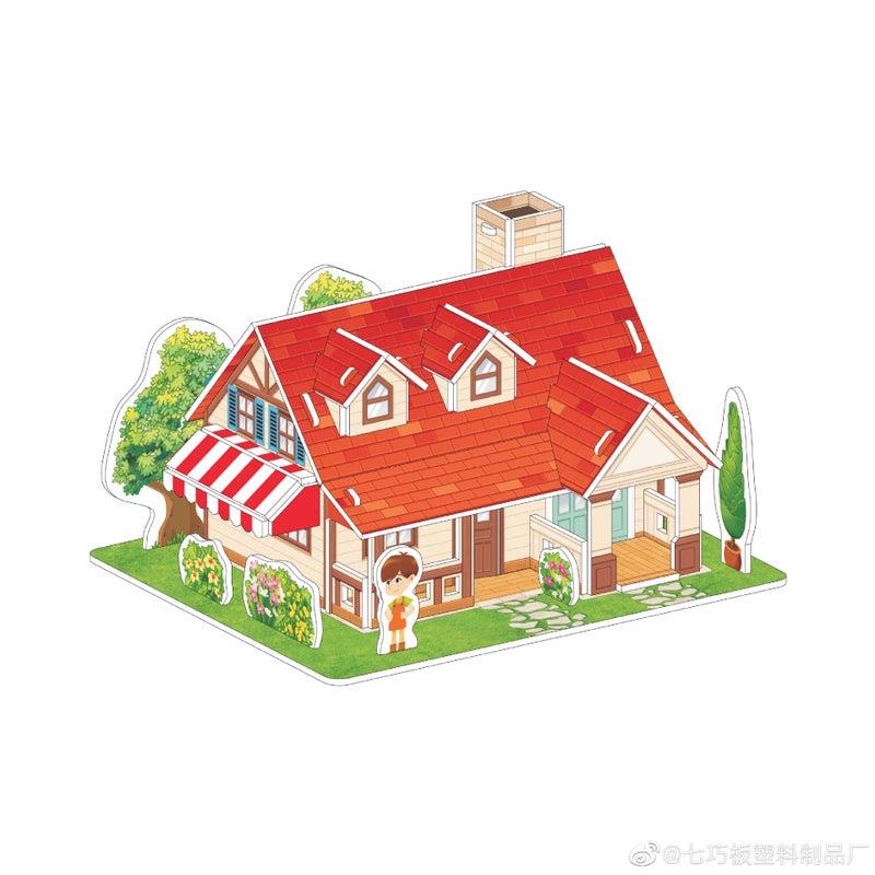 Diy Children'S New 3D Puzzle Model School Gift Paper Color Handmade Puzzle Toys Quality Assurance - Image 1