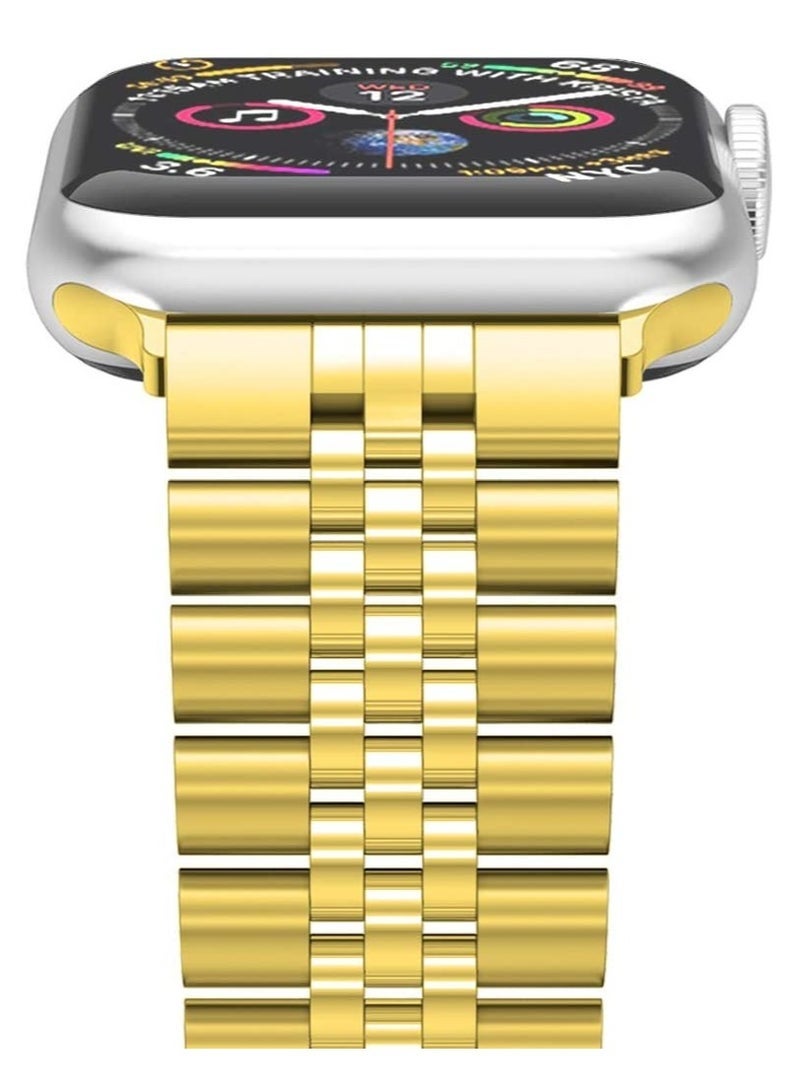 Gravity Compatible with Apple Watch Band 41mm 40mm 38mm, Stainless Steel Heavy Band with Butterfly Folding Clasp Link Bracelet for iWatch Series8/7/6/ SE Series 5/4/3/Men Women, - Image 3