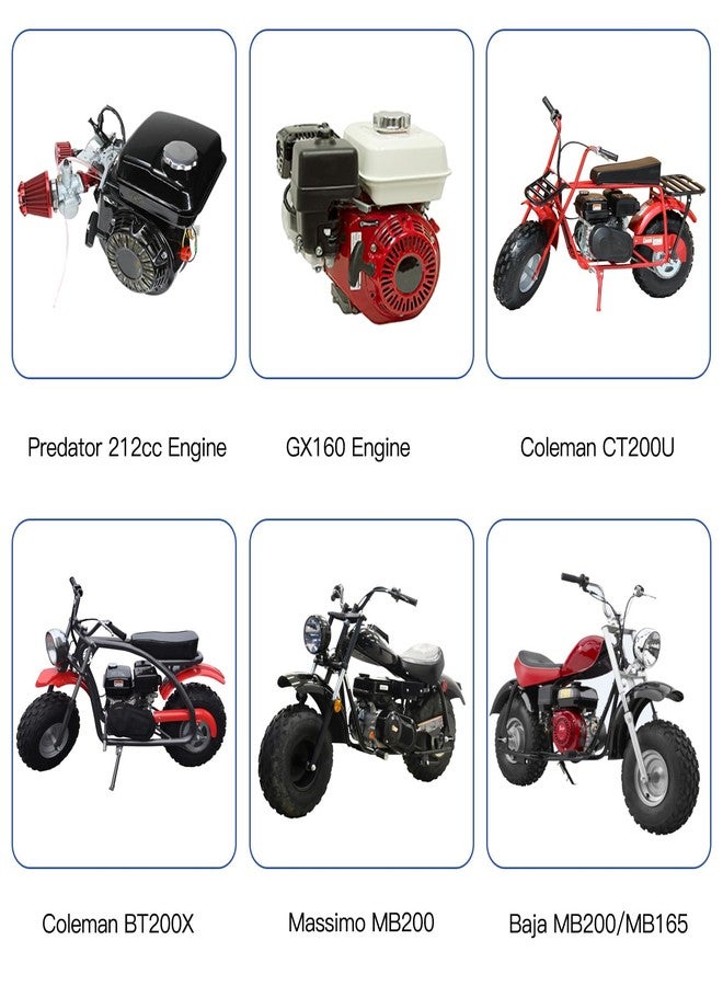 YOXUFA طقم مشعب سحب المكربن YOXUFA VM22 Mikuni لمحرك Predator 212cc غير Hemi، ومحرك Coleman CT200U CT200U-EX GX160 GX200 196cc بقوة 6.5 حصان، ومحرك Baja Warrior MB200 للدراجات الصغيرة وعربات الكارتينج. قطع غيار عالية الأداء - Image 5
