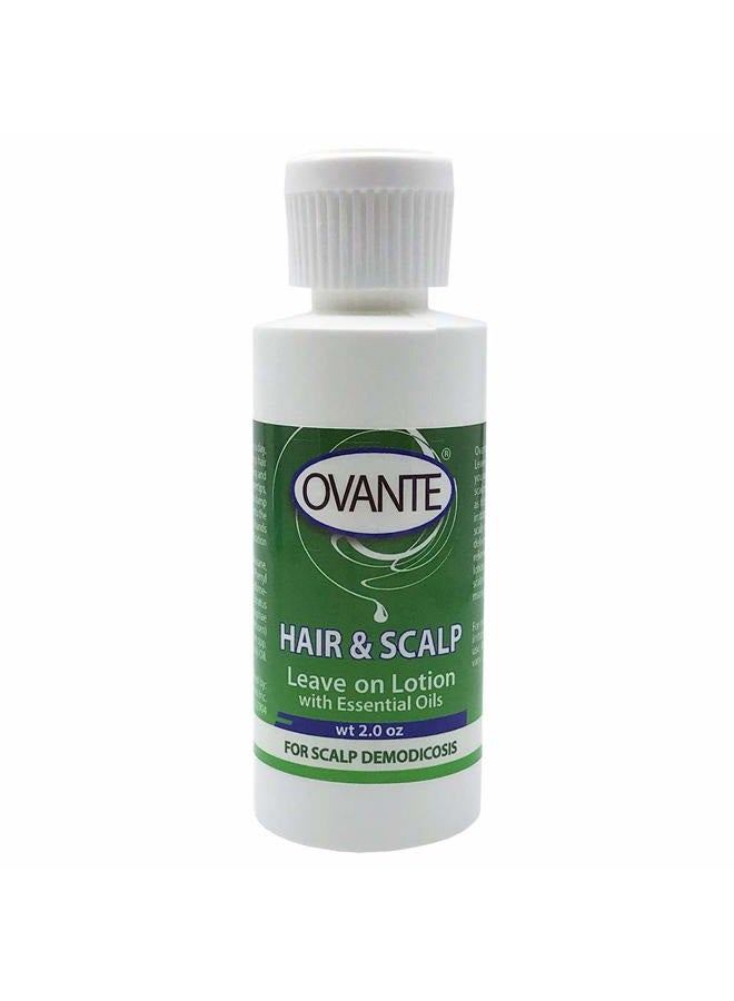 Demodex Treatment for Hair & Scalp, Leave In Serum with Tea Tree Oil & Lemongrass Oil for Treatment of Human Demodicosis of the Scalp for Men & Women with Oily, Greasy Itchy Scalp 2.0 OZ