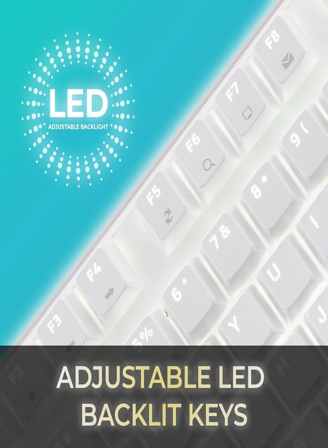 Adesso AKB-680UW Mechanical Keyboard with Copilot AI Hotkey - Brown Switch, Multi-OS Compatible | Enhanced Productivity with Tactile and Quiet Feel and Multimedia Keys, White - Image 5
