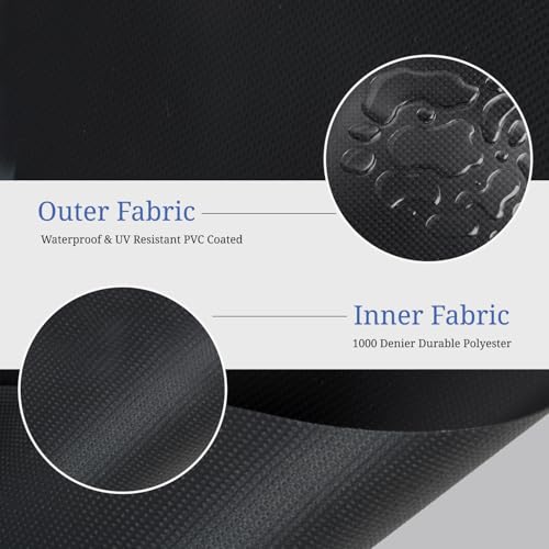 Covers & All Built-in Outdoor Grill Cover, Durable 12 Oz Waterproof Cover Max Material with Air Pocket & Elastic for Snug Fit (32" W x 26" D x 24" H Inches, Black) - Image 4