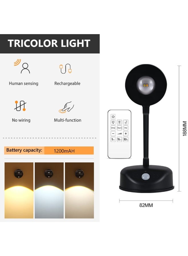 موثوقية التنبؤ مصابيح حائط مستشعرة للحركة، لمبة حائط مستشعرة للحركة، لمبة LED ذات دوران 360 درجة لعين القطة، شمعدان حائط قابل لإعادة الشحن للدرج وغرفة الأطفال والنباتات والأعمال الفنية وإطار الصورة والمعرض - Image 2