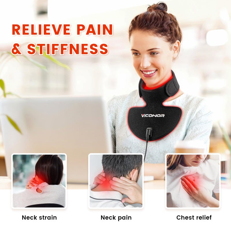 Viconor Neck and Chest Red Light Therapy FDA Cleared Red and Infrared Light Therapy for Body Firming Beauty Device for Smoother, Firmer and Glowing Skin at Home and Travel - Image 2