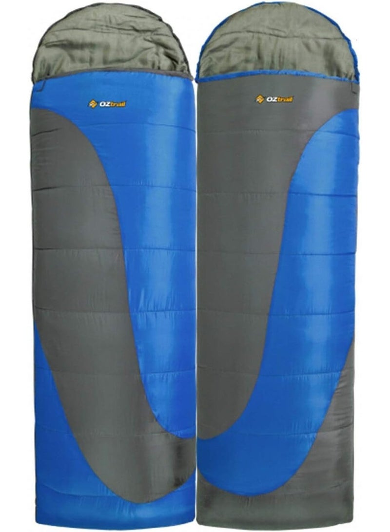 OZtrail Kennedy Hooded Sleeping Bag – 3-Season Sleeping Bag for Camping, Hiking, and Outdoor Adventures – Lightweight, Warm, and Comfortable for Adults  - Image 1