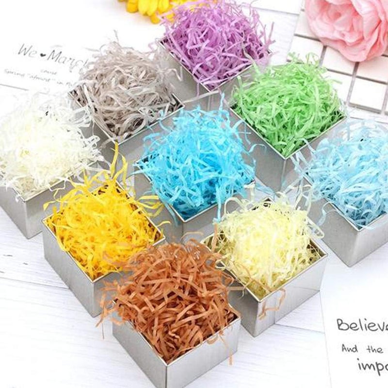 Twdrer 20Pack 14oz/400g Multicolored Raffia Ribbon Paper Crinkle Cut Paper Shred Filler for Tissue Paper Gift Wrapping, Craft DIY, Basket Packaging Filling, Easter Decoration, Birthday, Wedding - Image 2