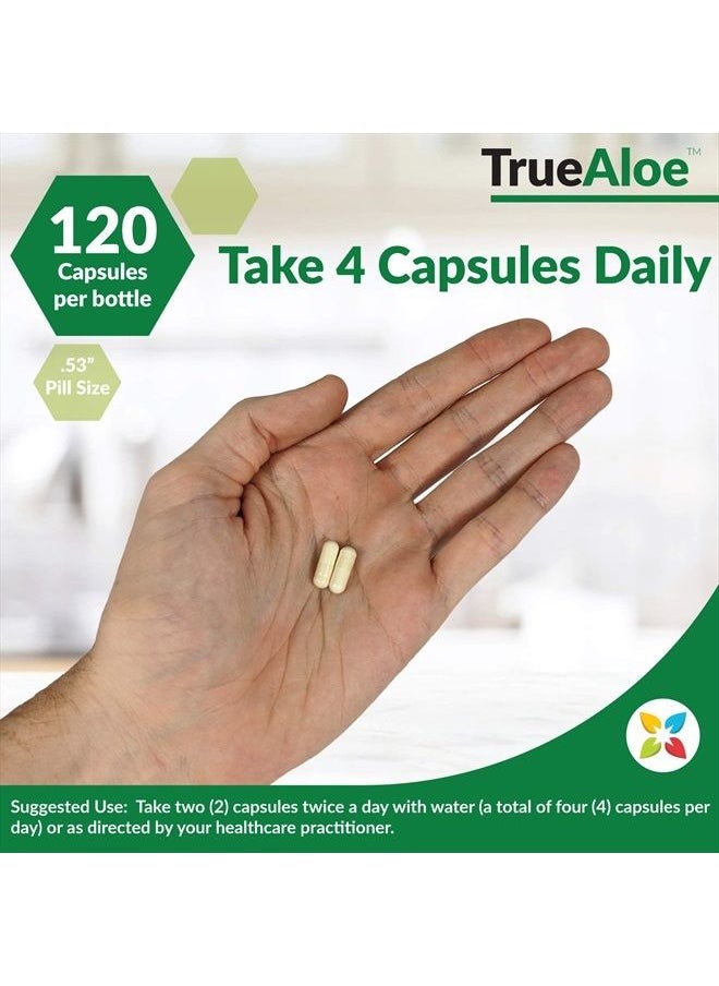 NatureCity - True-Aloe 40,000mg Gel Equivalent Per Capsule – Made with Organic Aloe Vera (120 Capsules) - Image 1