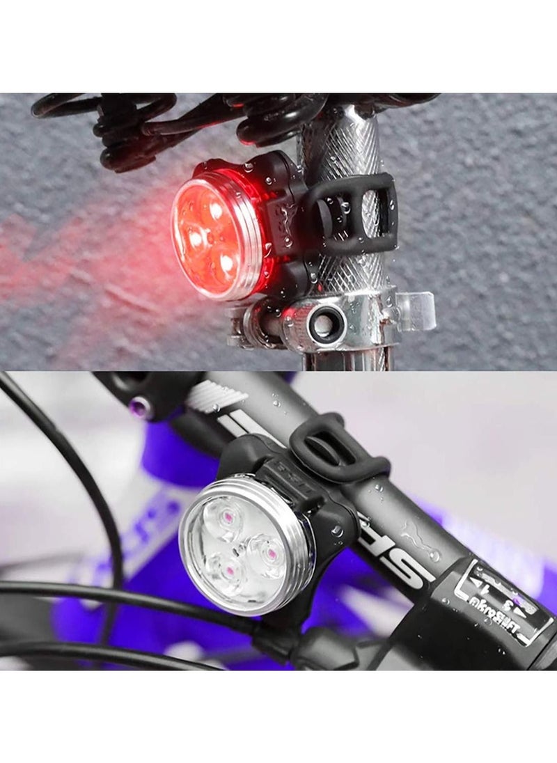 Y&D - Bike Lights Front and Back Rechargeable Bicycle Safety Commuting Road Cycling LED Headlight Taillight - Image 1