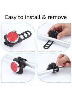 Y&D Bike Lights Front and Back Rechargeable Bicycle Safety Commuting Road Cycling LED Headlight Taillight  - Image 2