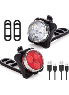 Y&D Bike Lights Front and Back Rechargeable Bicycle Safety Commuting Road Cycling LED Headlight Taillight  - Image 1