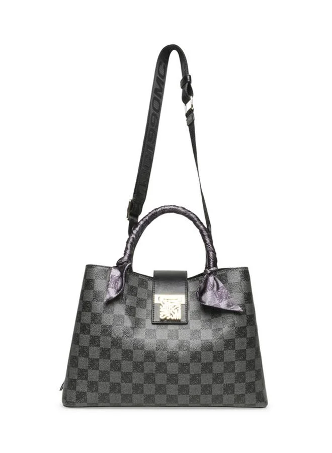 Bmisha-L Black & Gold Women's Satchel Bag