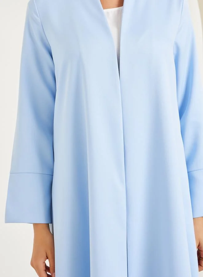 Amirah Light Blue Women Light Blue Open Front Abaya for Women | Best Price UAE