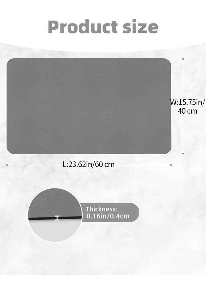 Coffee mat, coffee pot mat, coffee table mat, coffee machine drying mat with non-slip bottom, tableware water stain absorption drying mat, suitable for coffee machine, coffee pot, kitchen (dark gray)  - Image 5