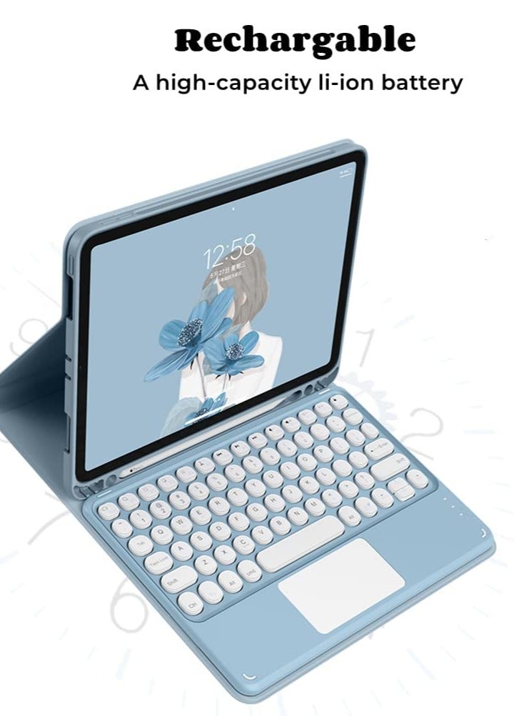 SYOSI For Galaxy Tab S9 Plus Keyboard Case with Touchpad, Detachable Bluetooth Keyboard Leather Folio Cover for Galaxy Tab 12.4 Inch Tablet 2023 Galaxy S9+ Tablet SM-X810/X816B/X818U - Image 5