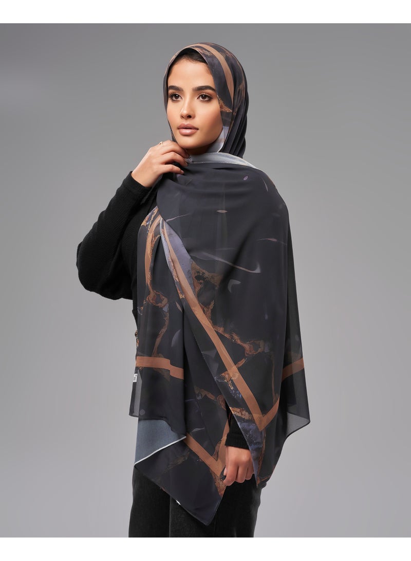 Lavezzi Printed Soft Chiffon Crepe Hijab Scarf for Women – Lightweight Long Muslim Headscarf (19) - Image 2