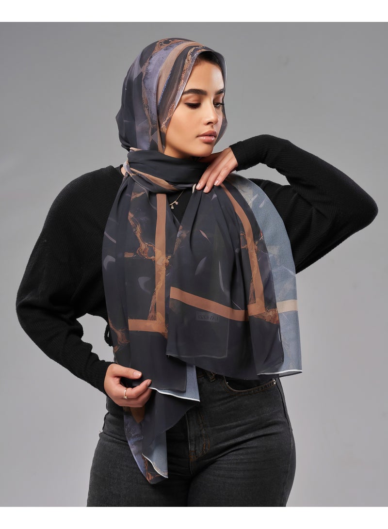 Lavezzi Printed Soft Chiffon Crepe Hijab Scarf for Women – Lightweight Long Muslim Headscarf (19) - Image 4