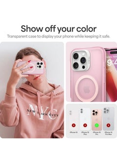 CYRILL CYRILL Spigen UltraSheer Mag for iPhone 16 Pro Back Cover, iPhone 16 Pro Case (2024) (TPU, PC | Pink)  - Image 3