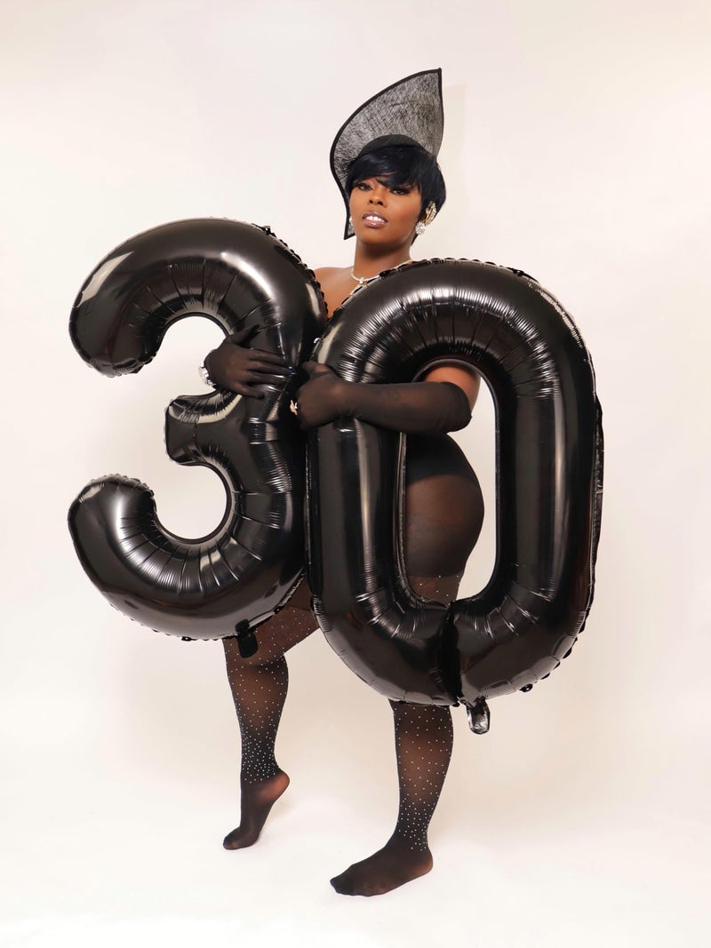 Mluchee Numbers Balloon 3, 40 Inch Large Black Balloon for Three Year Old Birthday Decor, 3 13 30 31 Birthday Party Decorations for Wedding Supplies - Image 2