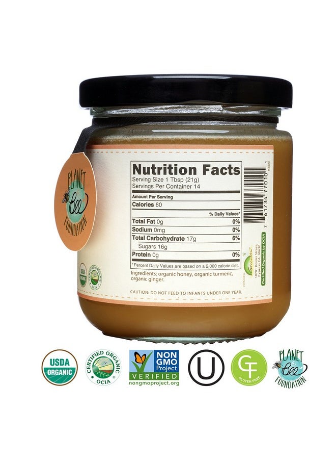 greenbow - GREENBOW Organic Honey with Turmeric - 100% USDA Certified Organic, Non-GMO, Gluten Free Organic Turmeric Honey - Whole Food Organic Turmeric Honey - 11oz (311g) - Image 1