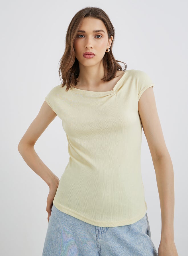 تايك تو بلوزة بدون أكمام محبوكة بنسيج مزدوج - Image 1