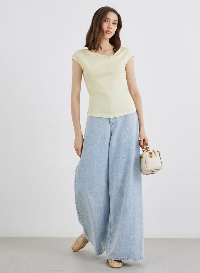 تايك تو بلوزة بدون أكمام محبوكة بنسيج مزدوج - Image 2