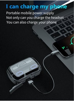 Generic TWS M1 wireless bluetooth headset touch sports in-ear headset waterproof noise reduction binaural bluetooth 5.1 headset Black wireless earbuds true wireless compatible apple Suitable for Android and o  - Image 3