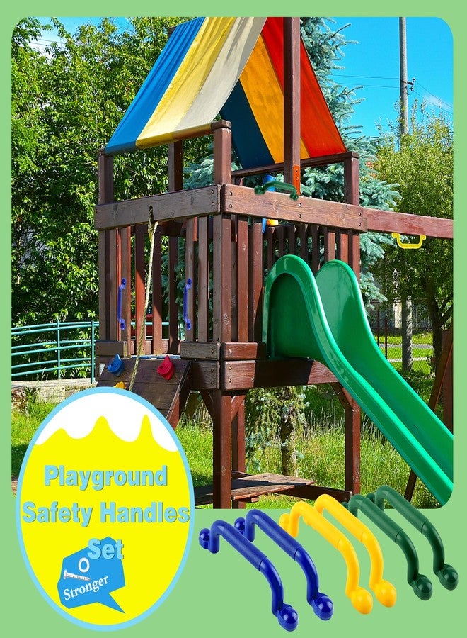 Restroma 6 Pcs Kids Swingset Handle Plastic Playground Safety Handles Outdoor Playset Grab Handles for Boys Girls Play House Swing Set, 3 Colors (Color Set 1) - Image 5