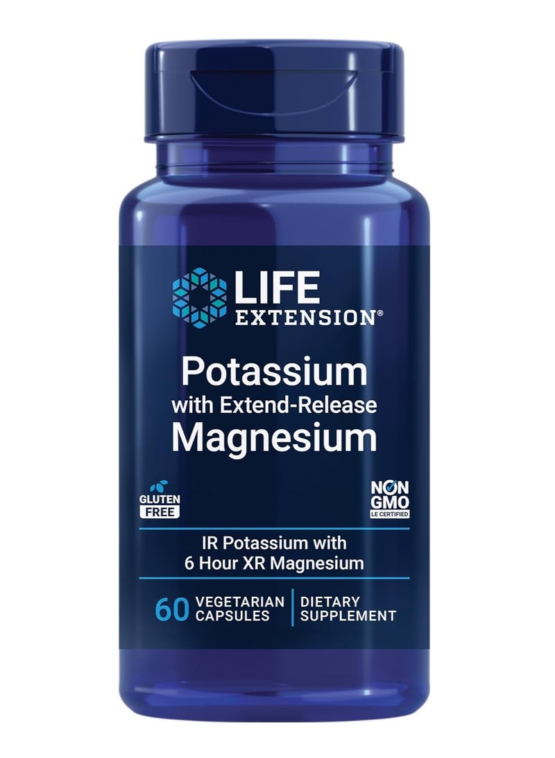 إكستينشن للحياة، بوتاسيوم مع مغنيسيوم يمتد الإطلاق، 60 كبسولة نباتية