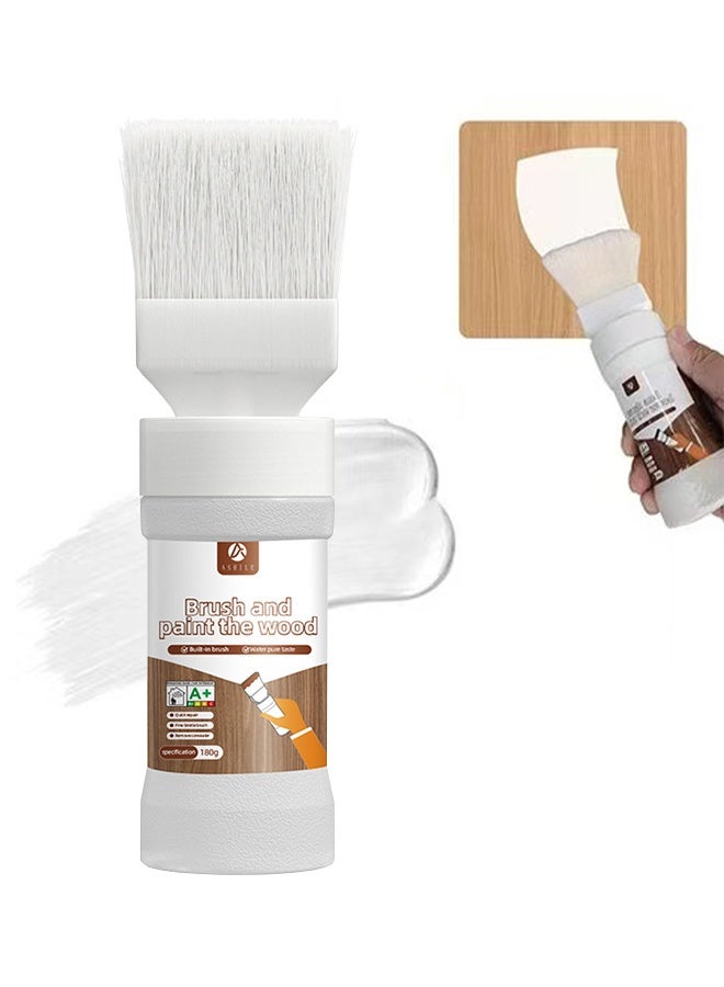 ASHILE Brush and Paint The Wood, Touch Up Paint, Multi Surface Touch Up Paint Pen, Refinishing for Door, Cabinets, Wood, Furniture 180G (White) - Image 1