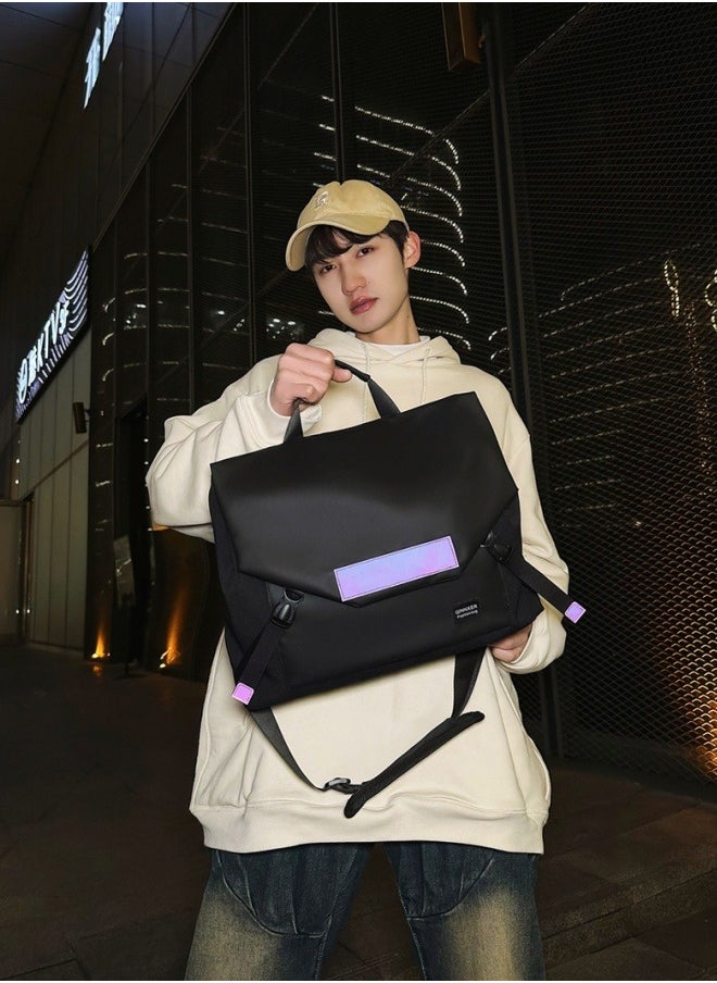 M MIAOYAN - Lightweight Laptop Bag Handheld Messenger Bag Large Capacity One Shoulder Student Trendy Postman Messenger Bag - Image 1