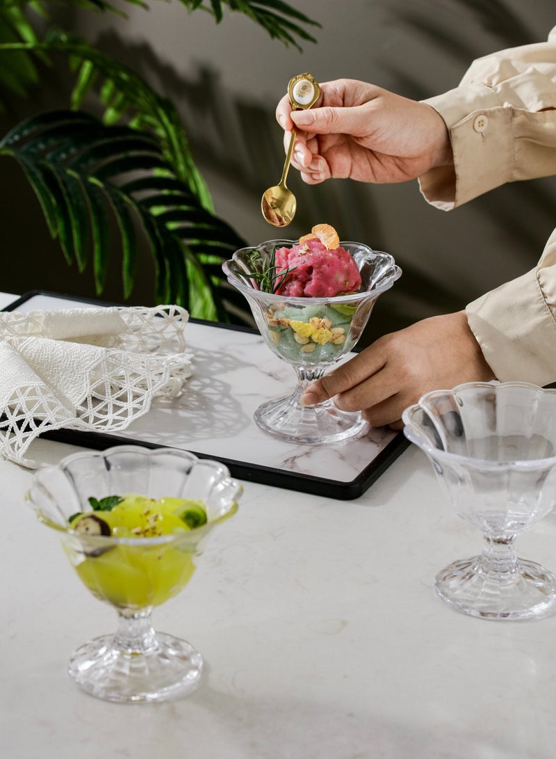 شور طقم أوعية حلويات زجاجية مكون من 6 قطع - 280 مل - Image 3