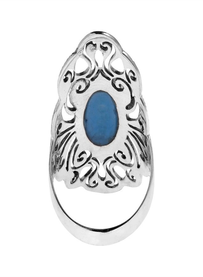 AeraVida Vintage Filigree Swirl Beauty Oval Abalone Shell .925 Sterling Silver Ring | Delicate Wedding Rings For Women | Gift for Women (8) - Image 4