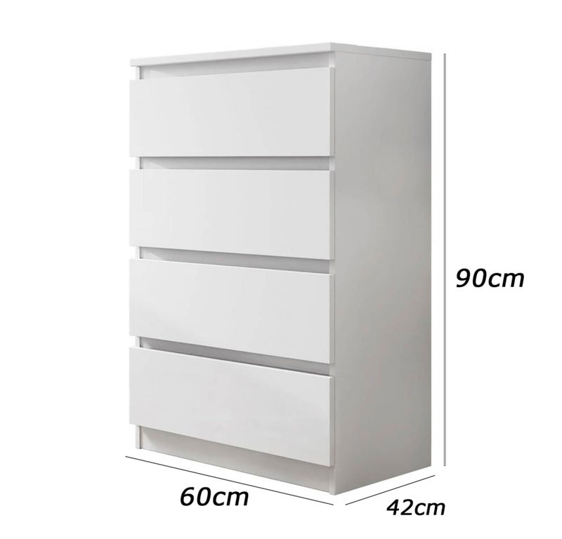 Furniture Store Modern MDF nightstand - Height 90 cm - Width 60 cm - Depth 42 cm, from Furniture Store. - Image 4