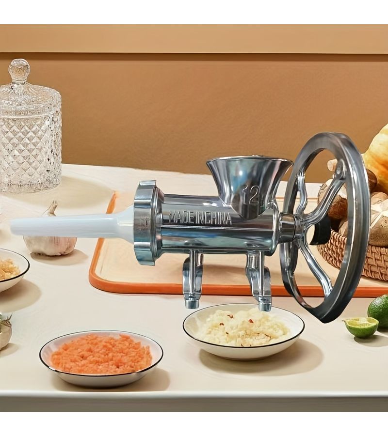 No 12 Flashlight Dual Purpose Meat Grinder Sausage Stuffer And Mincer For Home Use Vegetable Crusher With Wheels - Image 1